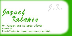 jozsef kalapis business card